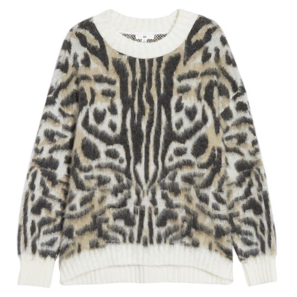 NWOT Express Soft Leopard Print Tunic Sweater - Picture 4 of 5